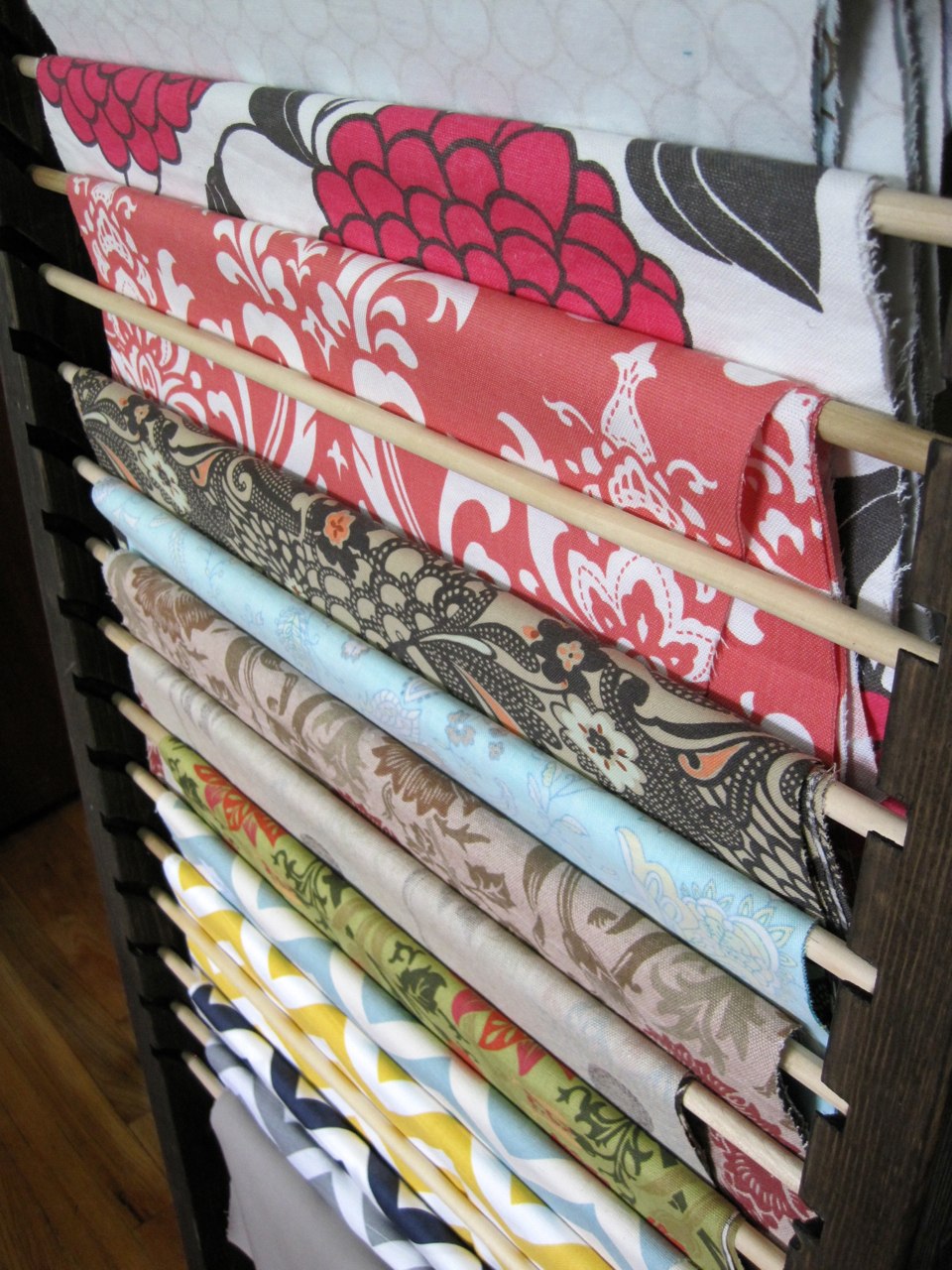 The Project Lady - Fabric Organizer – Wood Frame with Slots for Dowels!